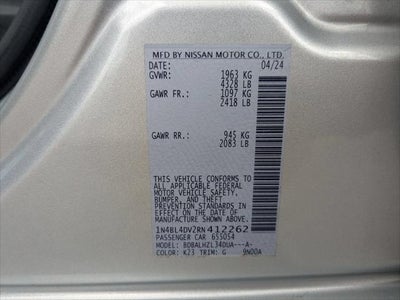 2024 Nissan Altima SV FWD
