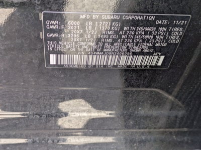 2022 Subaru Ascent Onyx Edition