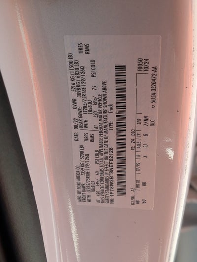 2022 Ford Super Duty F-350 SRW Platinum