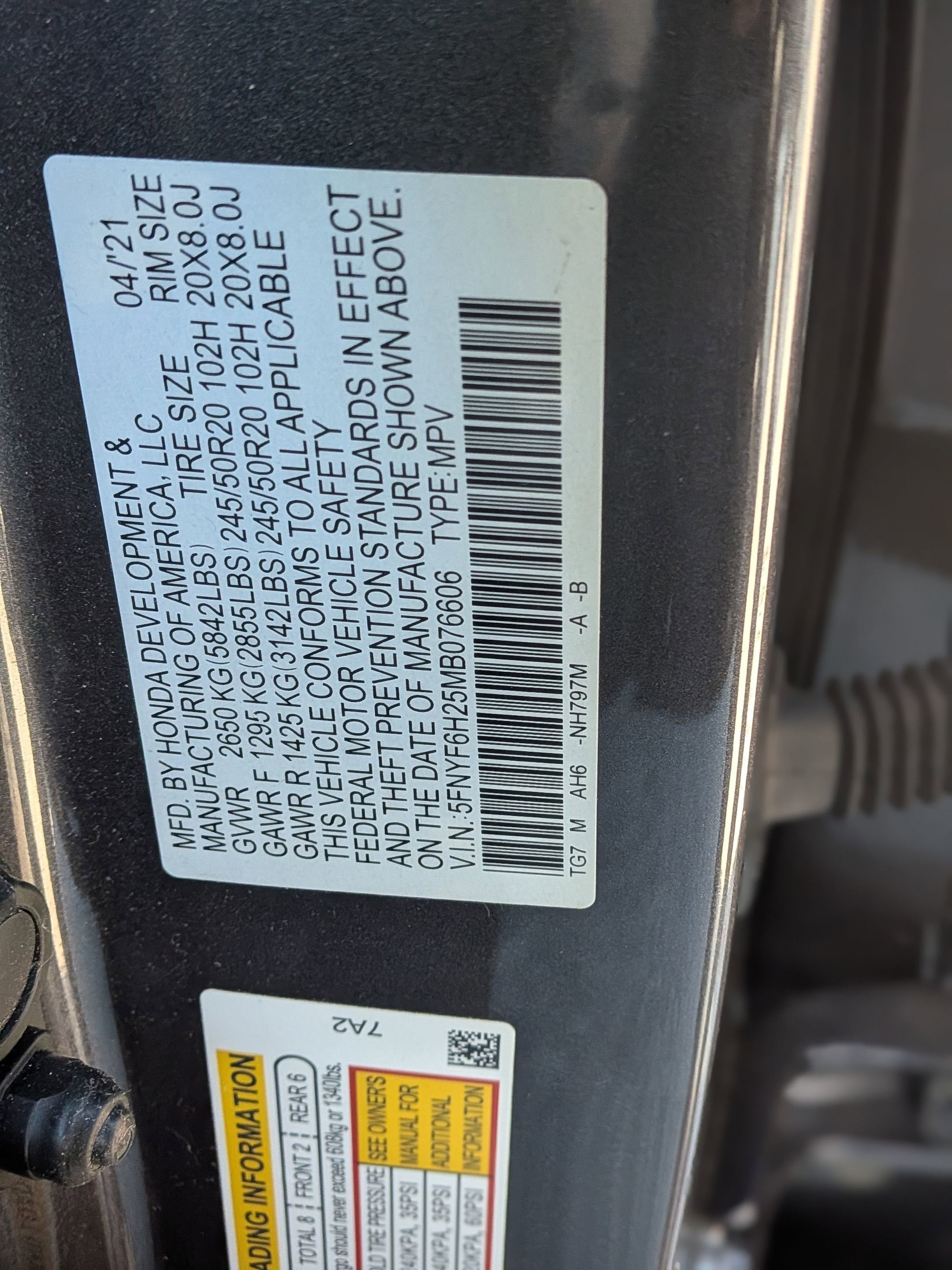 2021 Honda Pilot Special Edition