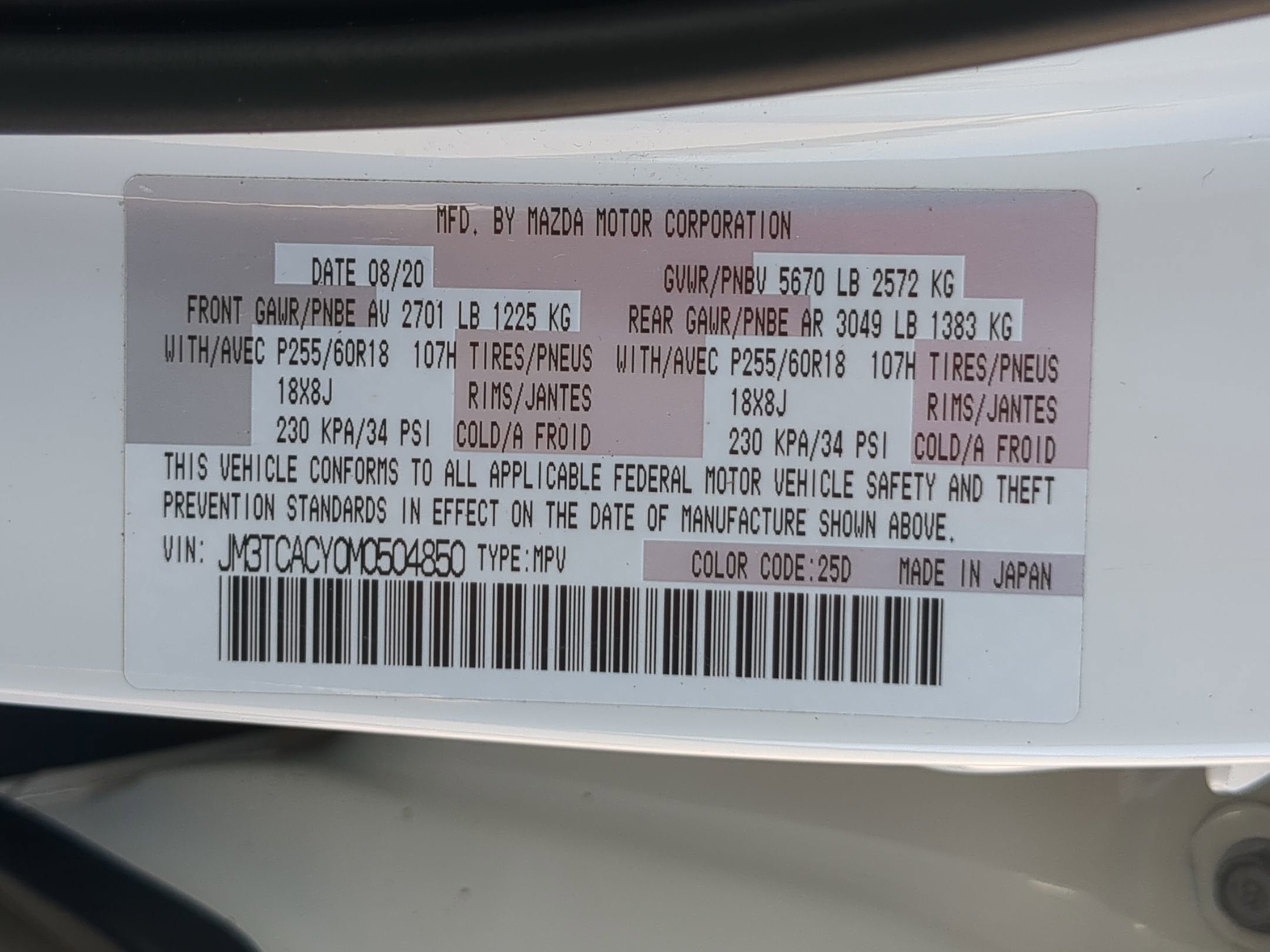 2021 Mazda Mazda CX-9 Touring