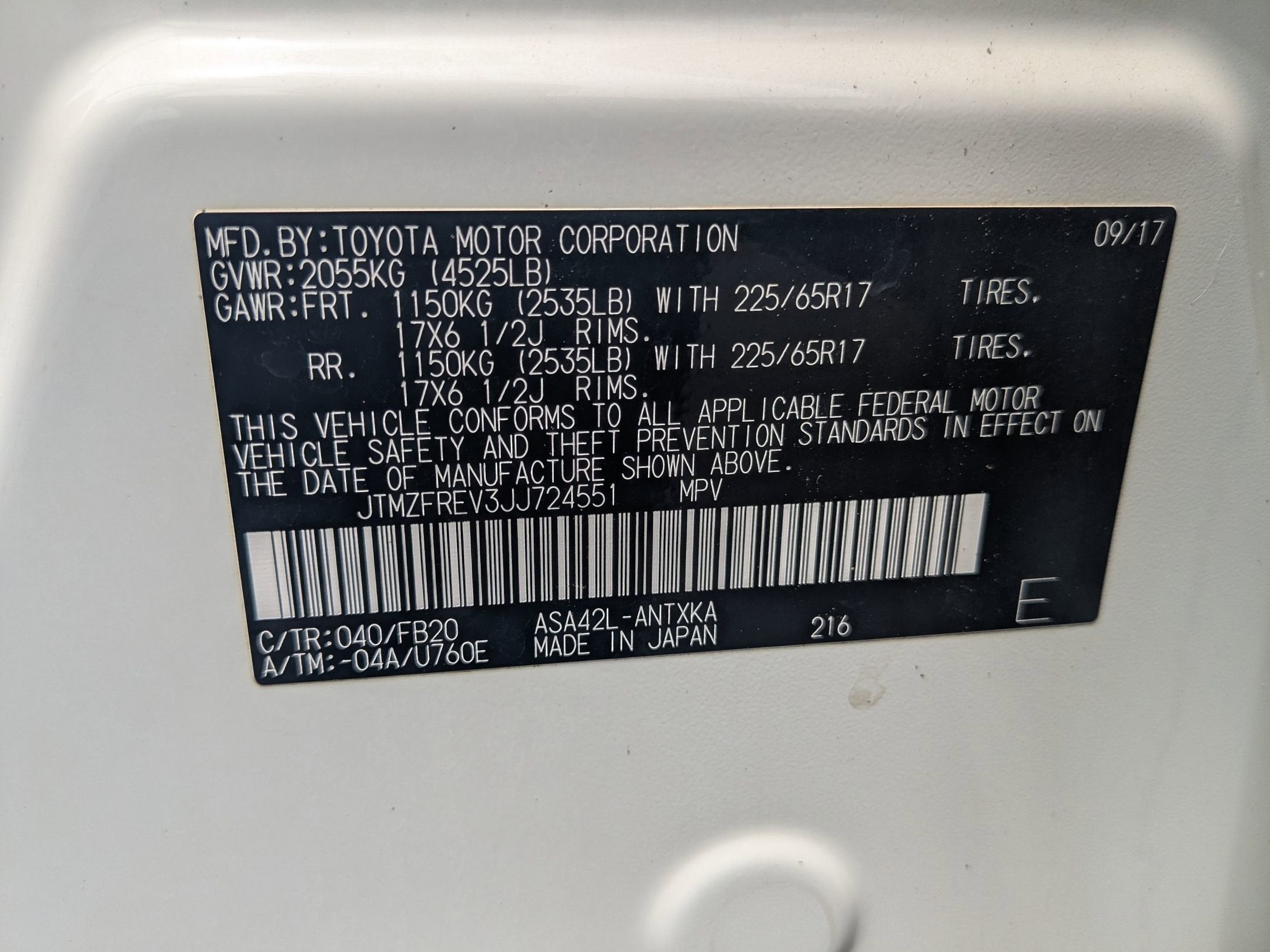 2018 Toyota RAV4 LE