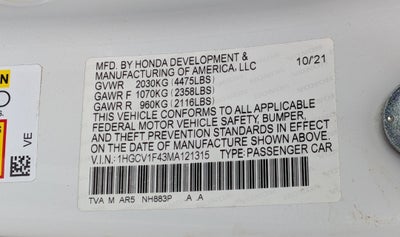 2021 Honda Accord Sedan Sport SE