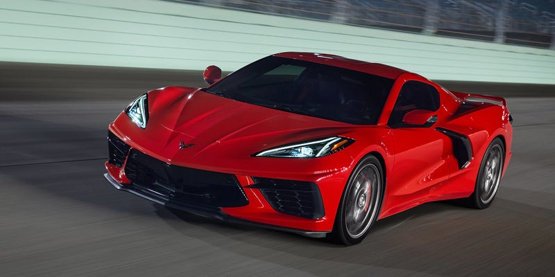 Red Corvette Track Performance.