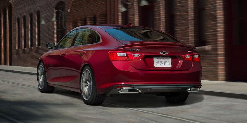 Red Malibu rear profile